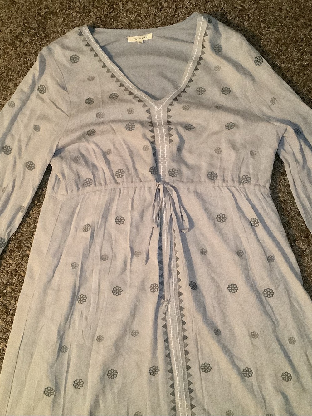 Tea n Rose floral dress, color: gray, size: L - Picture 2 of 15